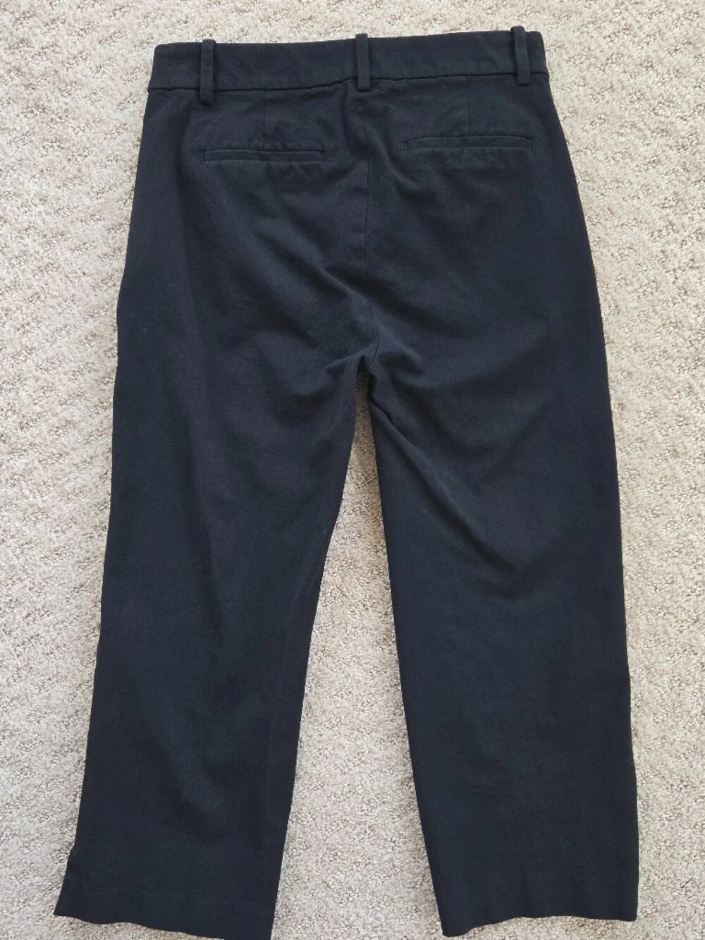 J.CREW Slim Straight-Leg Capri Cropped Pants, Stretch, Black, Size 0, EUC!